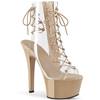 Pleaser - ASPIRE60030 Plattformstiefel, Poledance Schuhe - Pole dance schuhe - Creme/Transparent Product image